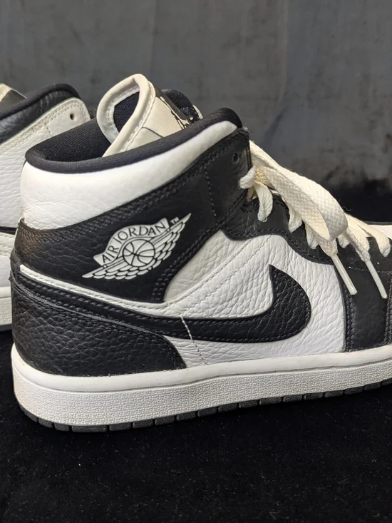 Sz 8M/9.5W Nike Jordans 1 Mid Split Black White Womens Mids Sneakers DR0501-101 - Picture 6 of 15
